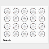 Winter Kerstkrans Retouradreslabel Ronde Sticker (Vel)
