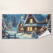 Winter/Kerstman/Kerstmis/Sneeuw Badhanddoek (Badhanddoek)