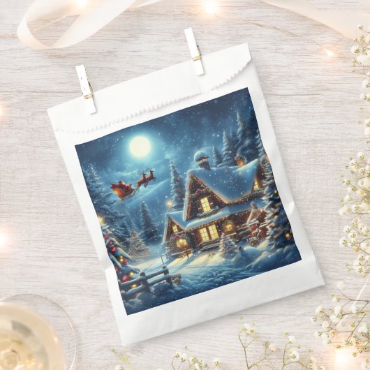 Winter/Kerstman/Kerstmis/Sneeuw Bedankzakje (Geknipt)