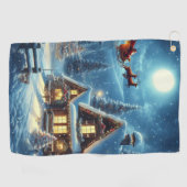 Winter/Kerstman/Kerstmis/Sneeuw Golfhanddoek (Horizontaal)
