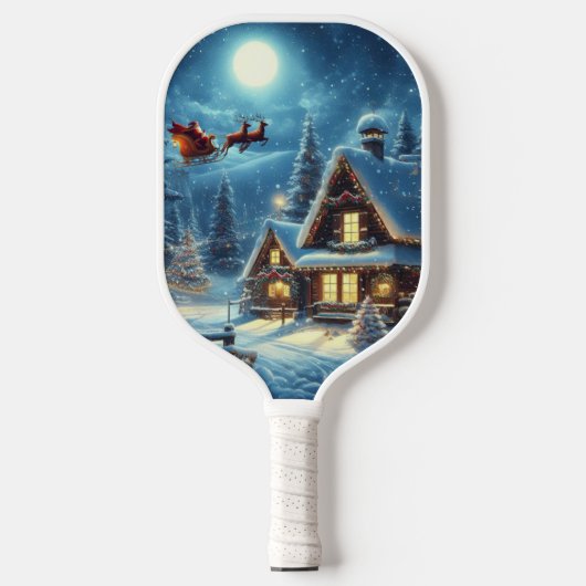 Winter/Kerstman/Kerstmis/Sneeuw Pickleball Paddle (Voorkant)