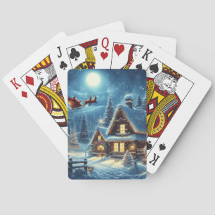 Winter/Kerstman/Kerstmis/Sneeuw Pokerkaarten