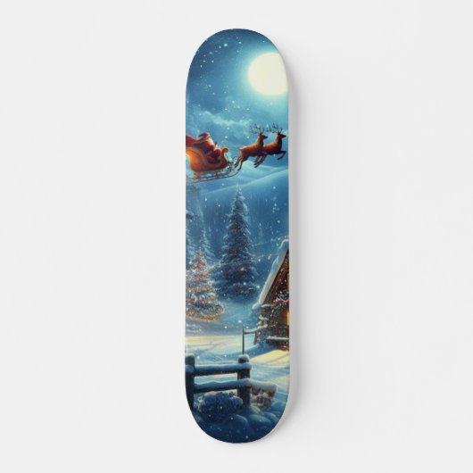 Winter/Kerstman/Kerstmis/Sneeuw Skateboard (Voorkant)