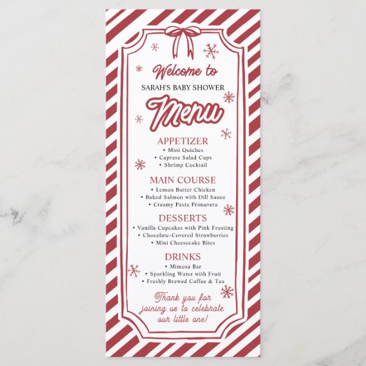 Winter Kerstmenu Menu (Voorkant)