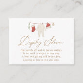 Winter Kerstmis Baby Kleding Display Douche Informatiekaartje (Voorkant)