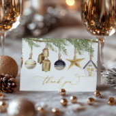 Winter Kerstmis bedankje Bedankkaart