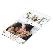 Winter Kerstmis Bewaar de datum Foto Magneet (Linkerzijde)