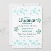 Winter Kerstmis Cookie Exchange Party Uitnodiging (Voorkant)