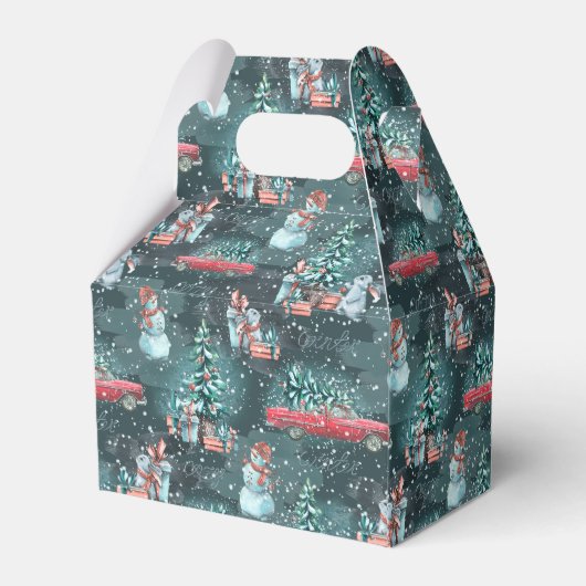 Winter Kerstmis Cozy Bedankdoosjes (Achterkant)