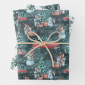 Winter Kerstmis Cozy Inpakpapier Vel (In situ)