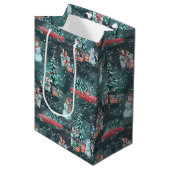 Winter Kerstmis Cozy Medium Cadeauzakje (Voorkant Gekanteld)