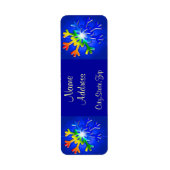 Winter Kerstmis Etiket (Voorkant)