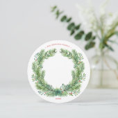 Winter Kerstmis foto Feestdagenkaart (Staand voorkant)