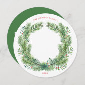 Winter Kerstmis foto Feestdagenkaart (Voorkant / Achterkant)