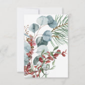 Winter Kerstmis Groen Save the Date (Achterkant)