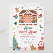 Winter Kerstmis Housewarming Party Sweet home Kaart (Voorkant)