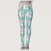 Winter Kerstmis Llamas | FEESTDAGEN Leggings (Voorkant)