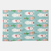 Winter Kerstmis Llamas | FEESTDAGEN Theedoek (Horizontaal)