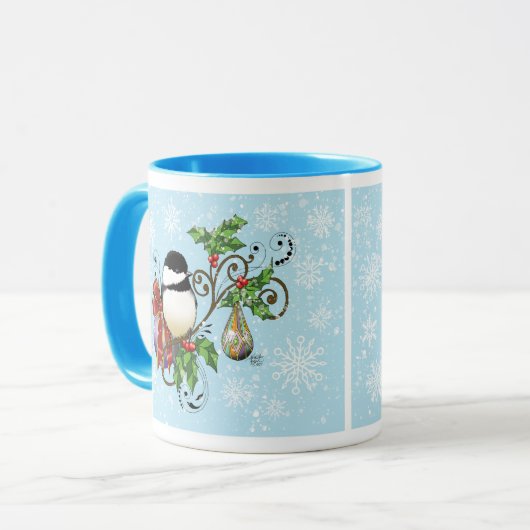 Winter-Kerstmis Mok (Voorkant links)