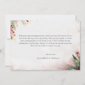 Winter Kerstmis Romantische bruiloft Foto Dank u Bedankkaart (Achterkant)