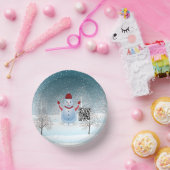 Winter Kerstmis Snowman Paper Bowl Papieren Kommen (Feest)