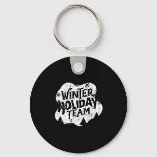 Winter Kerstmis Team Sleutelhanger