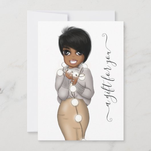 Winter-kerstpoppenkop (Voorkant)