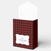 Winter Kerstvakantie Xmas Rood Buffalo Geruite Tro Bedankdoosjes (Geopend)