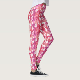 Winter Kerstwanten Patroon in Roze Leggings