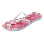 Winter Kerstwanten Patroon in Roze Teenslippers (Schuin)