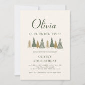 Winter Kids Verjaardagsfeest Kaart (Voorkant)