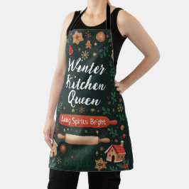 Winter Kitchen Queen Holiday Baking Schort