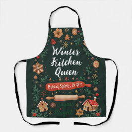 Winter Kitchen Queen Holiday Baking Schort