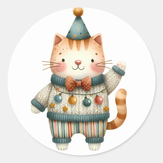 Winter Kitten Stickers (Voorkant)