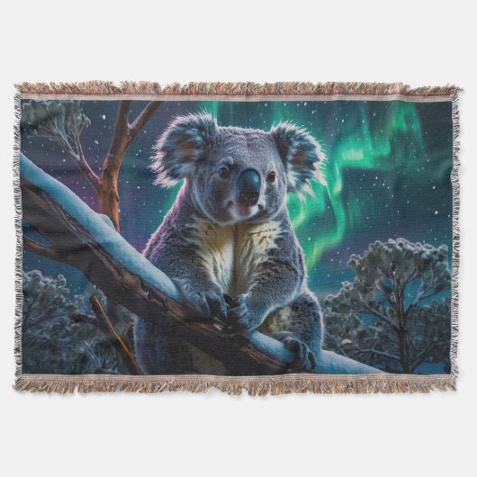 Winter Koala en Zuiderlicht Deken (Voorkant)