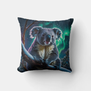 Winter Koala en Zuiderlicht Kussen