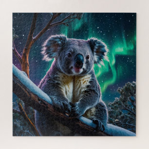 Winter Koala en Zuiderlicht Legpuzzel