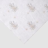 Winter Konijn met Winter Bloemen Tissuepapier (Detail)