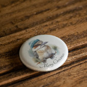 Winter Kookaburra Wensen, op maat Ronde Button 3,2 Cm