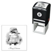 Winter Kookaburra Wensen, op maat Zelfinktende Stempel (In situ)