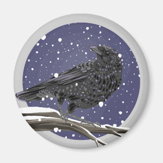 Winter Kraai Magneet