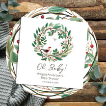 Winter Krans Berry Kerst Baby shower