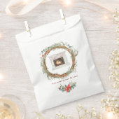 Winter Krans Gezellige Open Haard Vrolijk Kerstfee Bedankzakje (Geknipt)