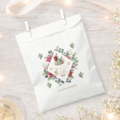 Winter Krans Script Wens je een Prettig Kerstfeest Bedankzakje (Geknipt)