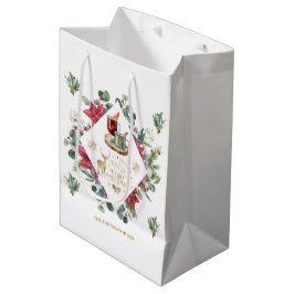 Winter Krans Script Wens je een Prettig Kerstfeest Medium Cadeauzakje