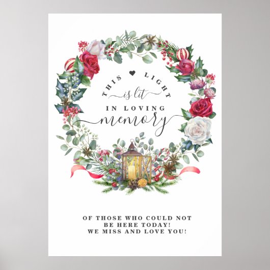 Winter Kranz 'In Loving Memory' Bord Poster (Voorkant)