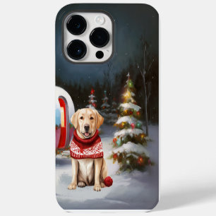Winter Labrador Caravan Kerst Avontuur Case-Mate iPhone 14 Pro Max Hoesje
