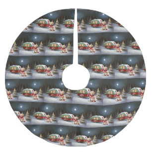 Winter Labrador Caravan Kerstavontuur Kerstboom Rok