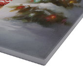 Winter Labrador Caravan Kerstavontuur Snijplank (Hoek)