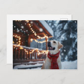 Winter Labrador Christmas Kaart (Voorkant / Achterkant)
